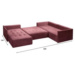 Диван угловой Чилетти П-образный Red