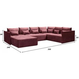 Диван угловой Чилетти П-образный Red