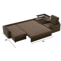 Диван угловой Даллас П-образный Brown