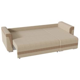 Диван угловой Фаворит Бежевый еврокнижка