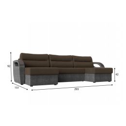 Диван угловой Форсайт Сountry Brown-Grey