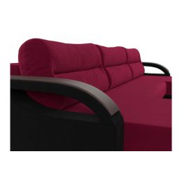 Диван угловой Форсайт Вельвет Red-Black