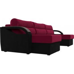 Диван угловой Форсайт Вельвет Red-Black