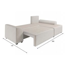 Диван угловой Каскад Вельвет Бархат Beige