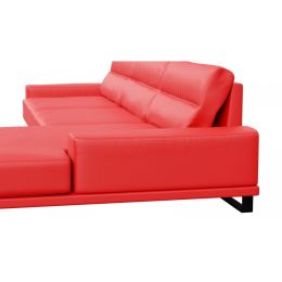 Диван угловой кожаный Рипозо Red