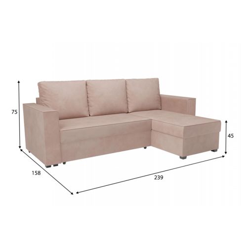Диван угловой Рим Кордрой Beige