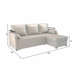 Диван угловой Токио Вельвет Бархат Beige