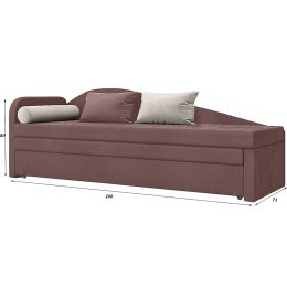 Кушетка Верди Plush Brown