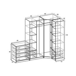 Шкаф угловой Меркурий Люкс-11
