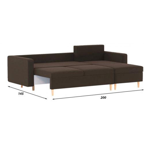 Диван угловой Белфаст Plush Brown