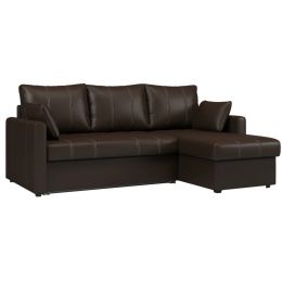 Диван угловой Риммини Brown кожаный