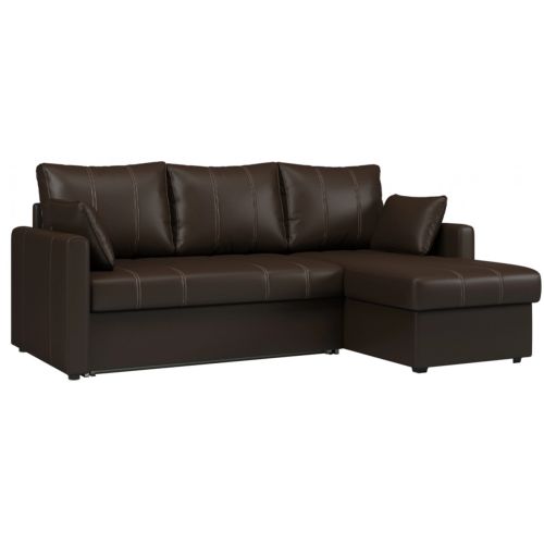 Диван угловой Риммини Brown кожаный