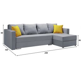 Диван угловой Саванна-2 Grey