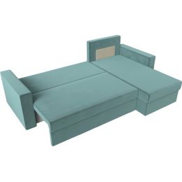 Диван угловой Траумберг Light Велюр Blue