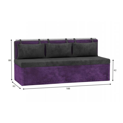 Кухонный диван Метро Вельвет Violet