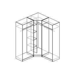 Шкаф угловой Меркурий Люкс-19 Фреза