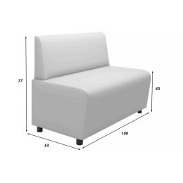 Диван Бизнес 2 White