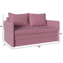 Диван детский Лени Plush Пинк