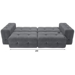 Диван модульный Спилберг Plush Grey