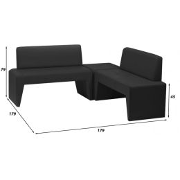 Диван модульный угловой Кит Black