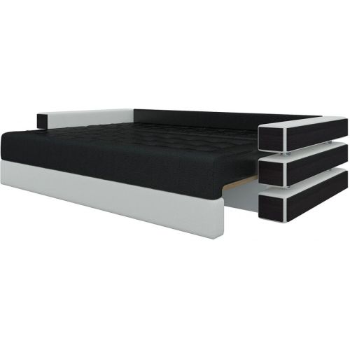 Диван прямой Венеция Вайт Блэк еврокнижка