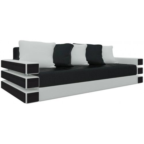 Диван прямой Венеция Вайт Блэк еврокнижка