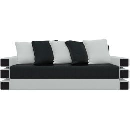 Диван прямой Венеция Вайт Блэк еврокнижка