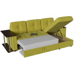 Диван Угловой Атланта Классик Mustard со столом дельфин