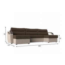 Диван угловой Форсайт Сountry Brown-Beige