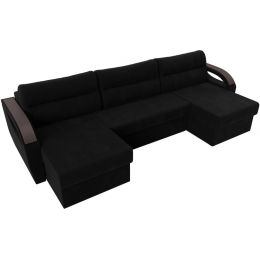Диван угловой Форсайт Вельвет Black