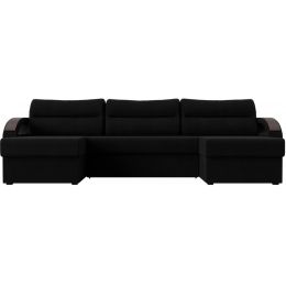 Диван угловой Форсайт Вельвет Black