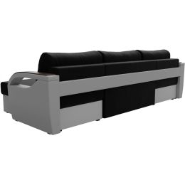 Диван угловой Форсайт Вельвет Микс Black-White