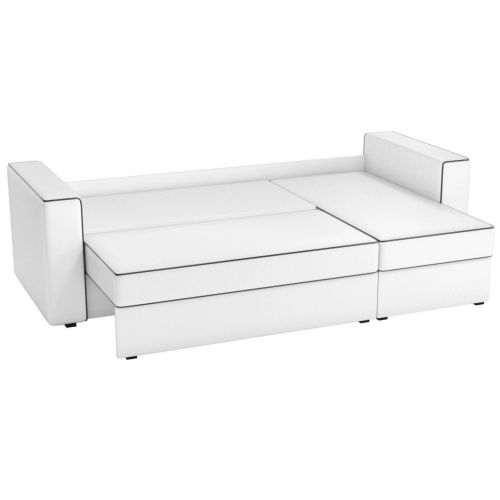 Диван угловой Принстон Eco-leather White еврокнижка