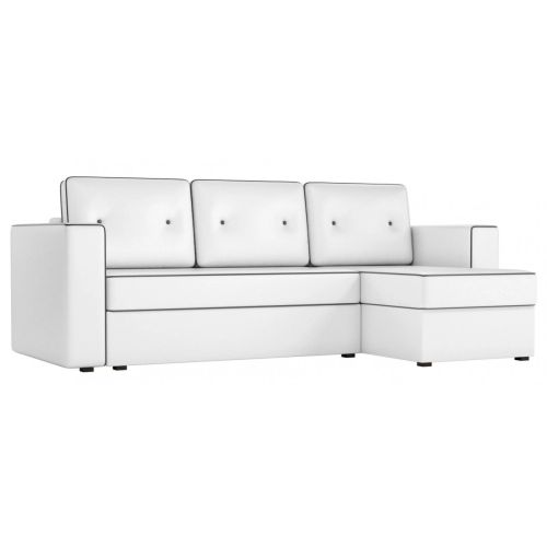 Диван угловой Принстон Eco-leather White еврокнижка