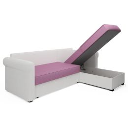 Диван угловой Рейн сирень дельфин