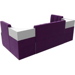 Диван угловой Тефида-П Вельвет Black-Фиолет