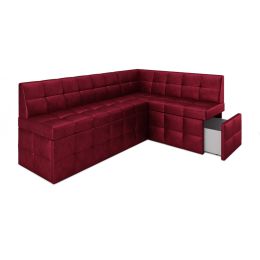 Кухонный диван Атлас Вельвет Бархат Red