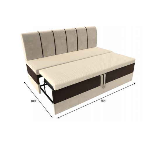 Кухонный диван Энигма Вельвет Beige Brown