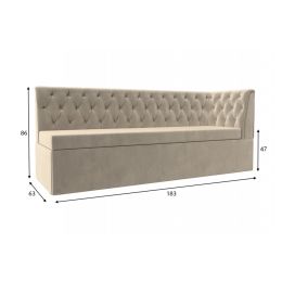 Кухонный диван Маркиз Вельвет Beige