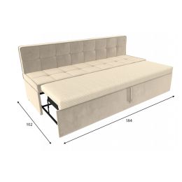 Кухонный диван Техас Вельвет Beigeевый