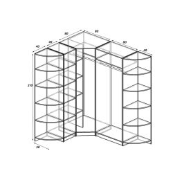 Шкаф угловой Меркурий Люкс-16 Фреза