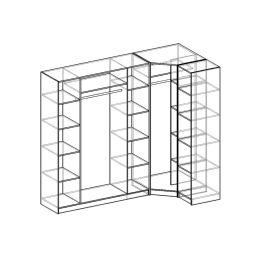 Шкаф угловой Меркурий Люкс-4