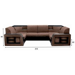 Диван модульный Андерсен Brown П-образный