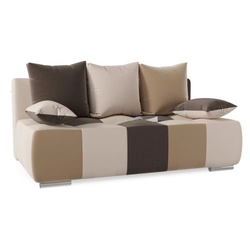 Диван прямой Плей Пэчворк Brown 2 еврокнижка