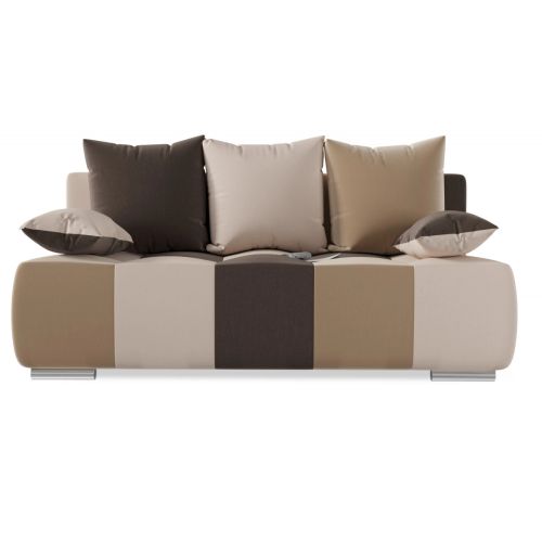 Диван прямой Плей Пэчворк Brown 2 еврокнижка