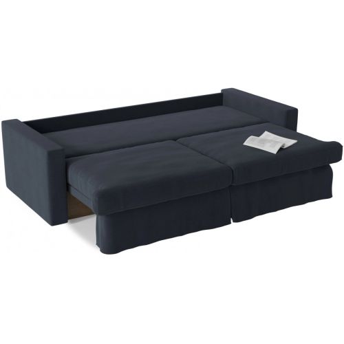 Диван прямой Руан Dark Blue Еврокнижка