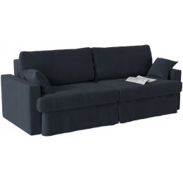 Диван прямой Руан Dark Blue Еврокнижка