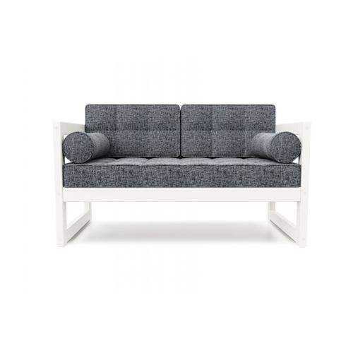 Диван Сега М textile белая эмаль grafit