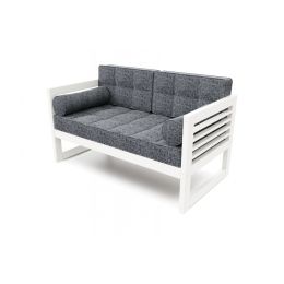 Диван Сега М textile белая эмаль grafit