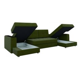 Диван угловой Эмир П велюр зеленый